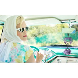 MAIBAOTA Amethyst Heart Shape Tree of Life Crystals Stone Decor Room Wall Decor Hippie Boho Meditation Hanging Ornament Gifts for Women