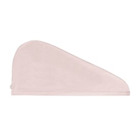 KISMETICS - Tee Shirt Drying Wrap, Frizz Free, Soft & Lightweight, Hair Drying Turban, Gentle Drying Towel Wrap with Button, for Long Hair (Pink)