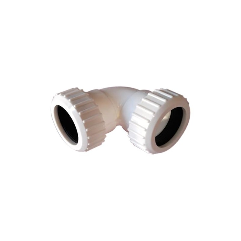 Waste Compression 90 Degree Bend Elbow - White 90 Degree