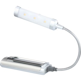 Ritelite E-LPL792XLB Rite Lite LPL792XLB Wireless 5-LED Touch-On USB/Battery-Operated Computer/Book, Medium, White