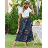 Zeagoo Women's Summer Boho Elastic High Waist A-Line Midi Skirts