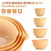 BoxedHome Nesting Plastic Mixing Bowl Set, 4 Piece Mixing Bowl