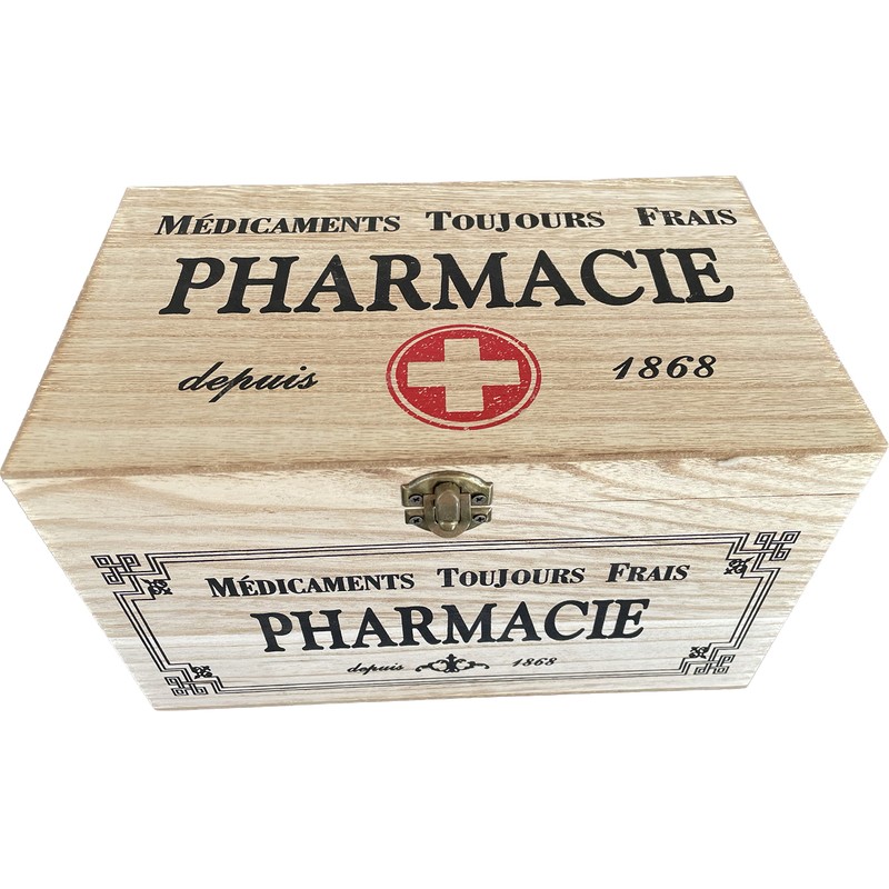 khevga Storage Box with Lid: Wooden Box for Medication, Decoration