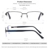 Missfive Mens Premium Multifocus Reading Glasses 0x on Top Blue