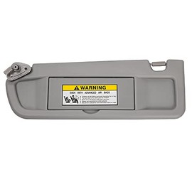 HIMIKI Left Driver Side Sun Visor Sunvisor Compatible with 2006 2007 2008 2009 2010 2011 06 07 08 09 10 11 Civic Replaces# 83280-SNA-A01ZC, Light Gray