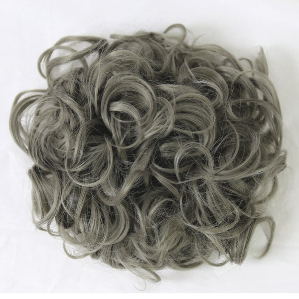 PRETTYSHOP BUN Up Do Hair Piece Hair Ribbon Ponytail Extensions Draw String Scrunchie wavy HK117
