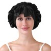 ZIMASILK 22 Momme 100% Mulberry Silk Bonnet for Sleeping Women Long Hair Double Layer Silk Hair Wrap with Elastic & Tie Band Cooling Hair Caps for Hair Care Stay On Head (1Pc, Black)