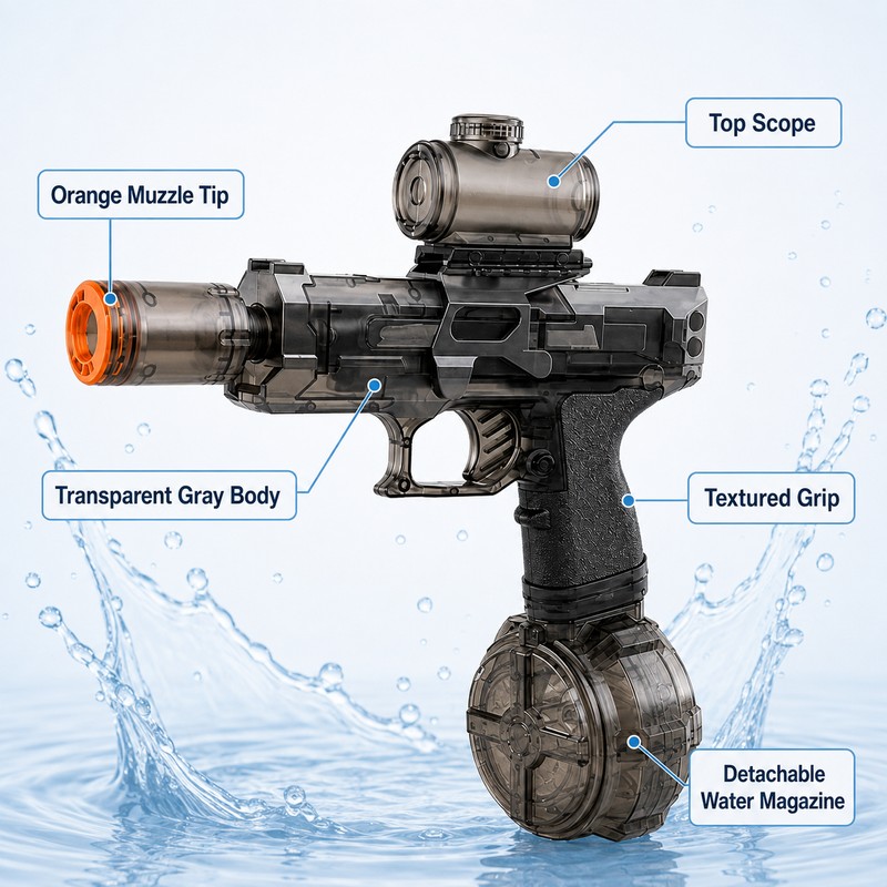 Rechargeable Automatic Water Blaster – Electric Water Toy for Pool,