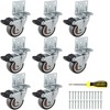 2 Inches Side Mount Caster Wheels Set of 8 L-Shaped