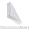 sourcing map 10 Pieces Angle Corner Brackets White 66mm x