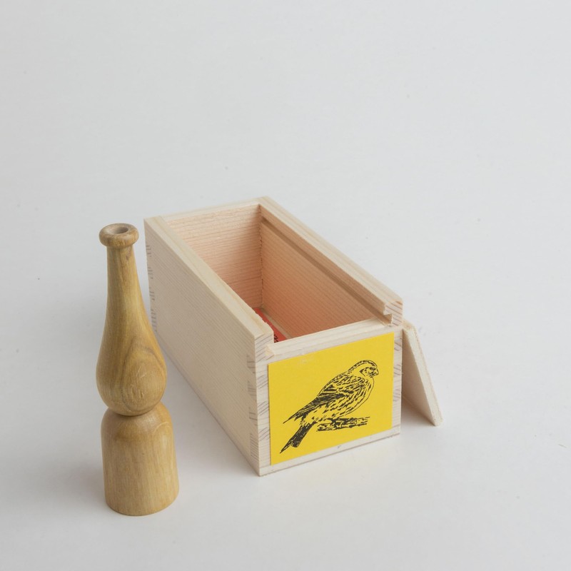 KOOKOO Vogelpfeife Girlitz, Handgefertigte Pfeife aus Holz für Naturgeräusche, Vogelstimmen-Imitation