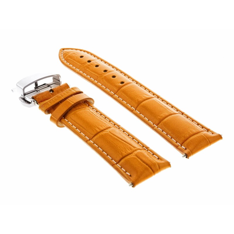 Ewatchparts 22mm Leather Watch Band Strap Compatible With Montblanc Watch