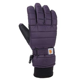 Carhartt Women's Waterproof Insulated Quilted Knit Cuff Glove, Nightshade, Small
