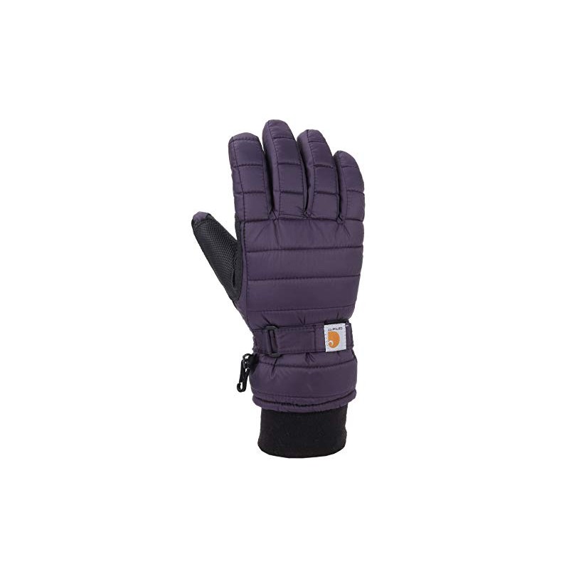 Carhartt Women's Waterproof Insulated Quilted Knit Cuff Glove, Nightshade, Small