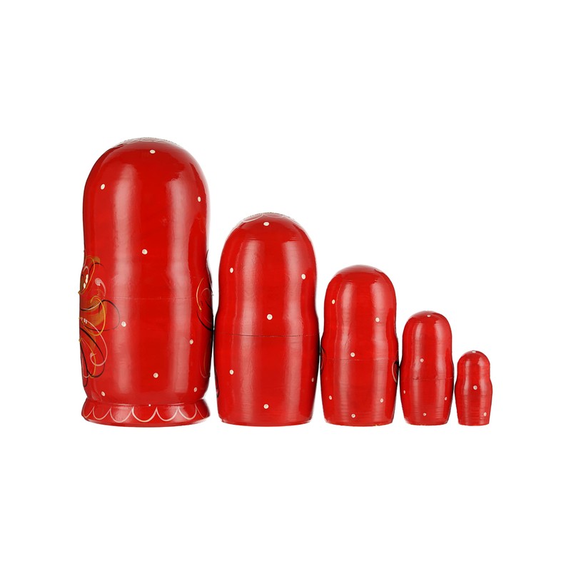 5 pcs Wooden Dolls Set