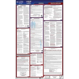 2022 South Carolina and Federal Labor Law Poster (English, SC State) - OSHA Compliant All-in-One Laminated Poster