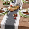 DII Dobby Stripe Woven Table Runner, 13x108, Black