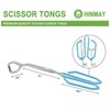 HINMAY Scissor Cooking Tongs 11-Inch Stainless Steel Scissor Style Tongs,