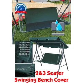 PETELA Replacement Swing Seat Cover Garden Swing Seat Cover Hammock Chair Garden Swing Chair Outdoor Garden Chair Covers Bench Cover (148cm52cmx52cm, Green)