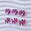 Hot Pink Press on Toenails Rhinestone Toe nail press ons
