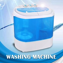 ZENY Portable Washing Machine 9.9LB Mini Compact Twin Tub Washer Spinner w/Inlet Hose