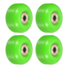 PATIKIL 52mm Skateboard Wheels with Bearings, 4 Pack Street Wheels for Skateboards Cruiser Wheel Replacement 95A, Green Golden
