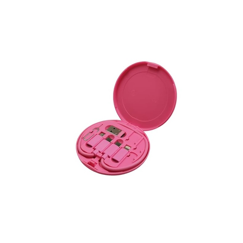 ZALUJMUS Multifunctional Data Cable Storage Box Adaptor for USB-C and