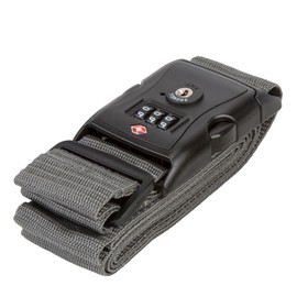 Travelon TSA Locking Luggage Strap, Gray