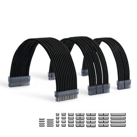 Formulamod Sleeve Extension Power Supply Cable Kit 18AWG ATX 24P+ (2) EPS 8-P+(3) PCI-E8-P with Combs for PSU to Motherboard/GPU