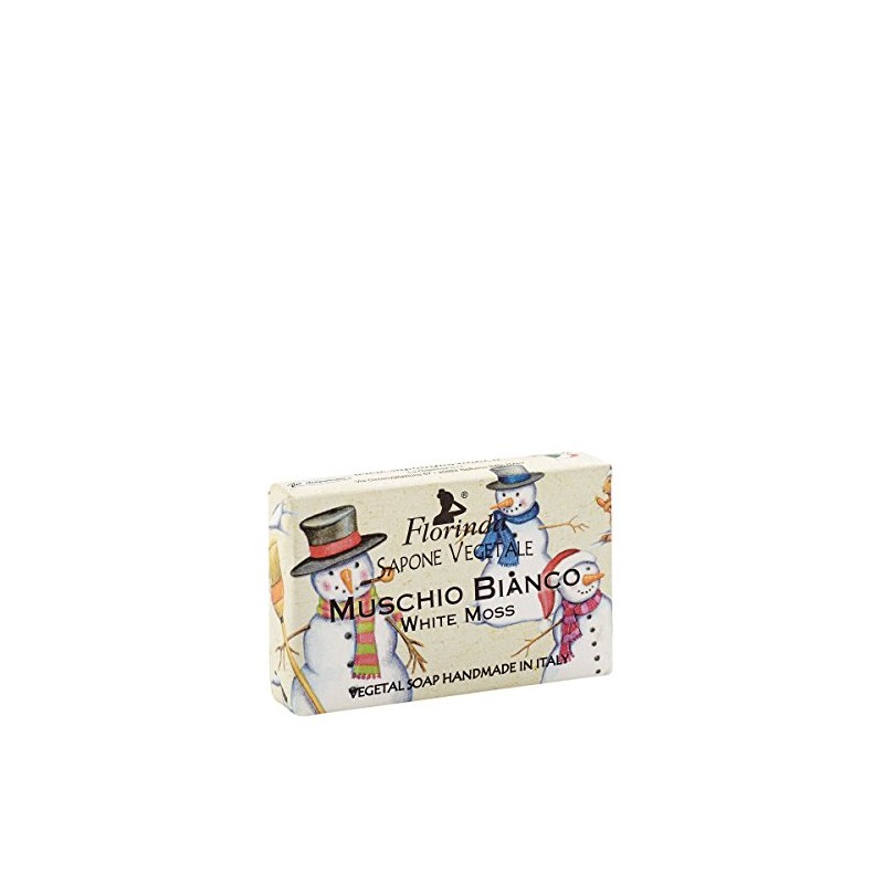 Florinda Special Christmas White Moss Vegetal Soap Bar Travel Size