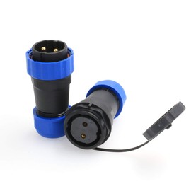 DRRI HE29 2~26pin 28mm Panel Mount waterproof Circular Aviation Connector IP68 Industrial Threaded Plastic connector Male plug female socket (2 pin)