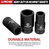 LLNDEI 3/4 inch Drive Impact Socket Set, 12 Piece Heavy
