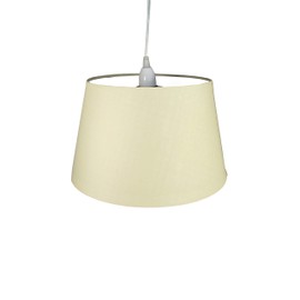 Loxton Lighting Cotton Drum Shade – 10 inch Easy Fit ES/BC Shade for Living Rooms, Bedrooms, hallways and Kitchens (Cream)