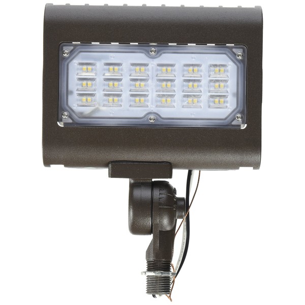 Morris Products Flat Panel LED Small Flood Light – Includes 1/2" Knuckle Mount– Low Profile Design, Bronze Die Cast Aluminum Housing – Corrosion Resistant, 50,000+ Hour Life – 5000K, 30 Watts