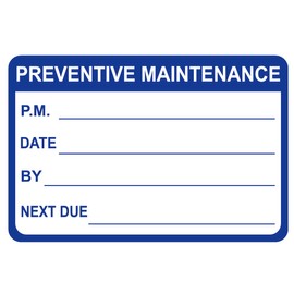 Preventative Maintenance Stickers,2x3 inch 200pcs Blue Preventative Waterproof Maintenance Stickers for Equipment