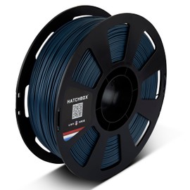 HATCHBOX PLA MAX V2 Slate Blue 3D Printer Filament Made in The USA, 1.75mm Diameter 1 KG Spool, Premium USA Made 3D Printing Filament