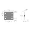 1-1/2 in. Zinc-Plated Narrow Utility Hinge (10-Pack)