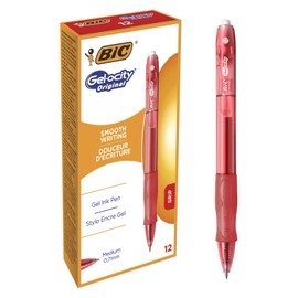 BIC 829159 Gel-ocity Original Gel-Roller Medium in Rot-12erSet