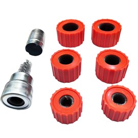 Amazleer Kupferrohrreiniger für Bohrer, 1,27 cm, 1,9 cm, 2,5 cm Kupferrohr-Reinigungswerkzeug mit Rohrreinigungsbürste, langlebige Rohrreiniger für Sanitär, Entgraten und Rostentfernung, 6 Stück