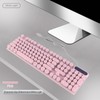 Gaming Keyboard USB Round 104 Keycaps Backlit Ergonomic Fodable Feet