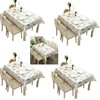 ZQSFPK 5Pcs Wipe Clean Pvc Tablecloth,137 * 180cm Leaves Pattern