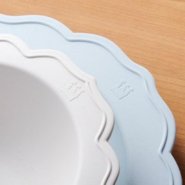 Reale Baby Tableware, Chef Set, Blue (Bowl, Small Plate, Suction Cup) Included, Baby Food, Baby Shower, Beginning Eating