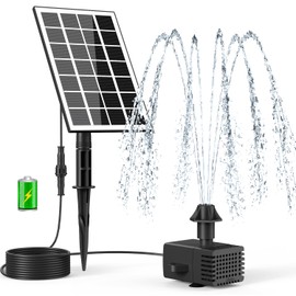 SZMP Solar Fountain for Outdoor Use, 3.5 W DIY Solar Pond Pump, 8 DIY Effects with 16.4 ft Cable, Solar Floating Fountain Pump for Garden Pond, Bird Bath, Fish Container