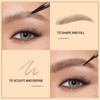 Music Flower eyebrow pencil,Dual-Ended Microfilling Eyebrow Pen, Liquid Eyebrow Pen