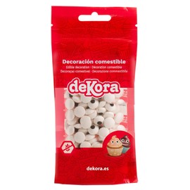 dekora - Occhi Commestibili in Zucchero per Dolci 56 gr – Decorazioni Halloween per Cupcake, Biscotti e Torte – Occhietti Zucchero Senza Glutine, Ideali per Halloween e Pasticceria
