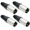 4PCS 3Pin Battery Charger Port Plug Connector for Electric Scooter