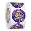 Heyfibro 1.5 Inches Happy New Year Sticker Roll, 500 Pcs