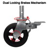 OK5STAR 8 Inch Scaffolding Wheels, Scaffold Caster with Dual Locking