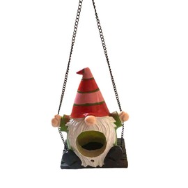 Swing Goblin Bird House Hanging Hummingbird House Resin Bird Nest for Home Garden Fence