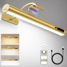Hapfish LED Battery Wall Light Wireless Indoor Picture Light Wireless with Remote Control Dimmable Magnet Wall Lamp Without Power Connection Picture Lighting Battery for Wall Dartboard Mirror